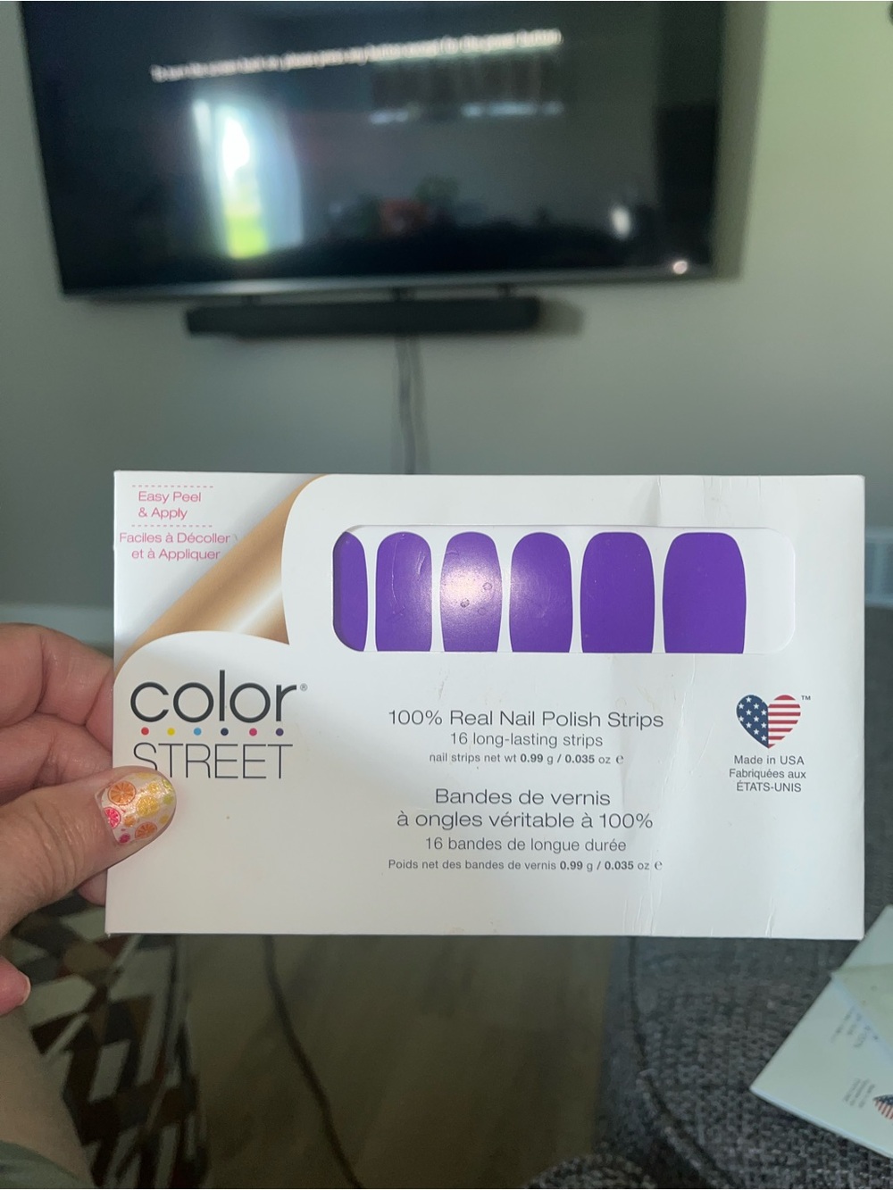 New Color Street Purple Nail Polish Strips SuperCharged